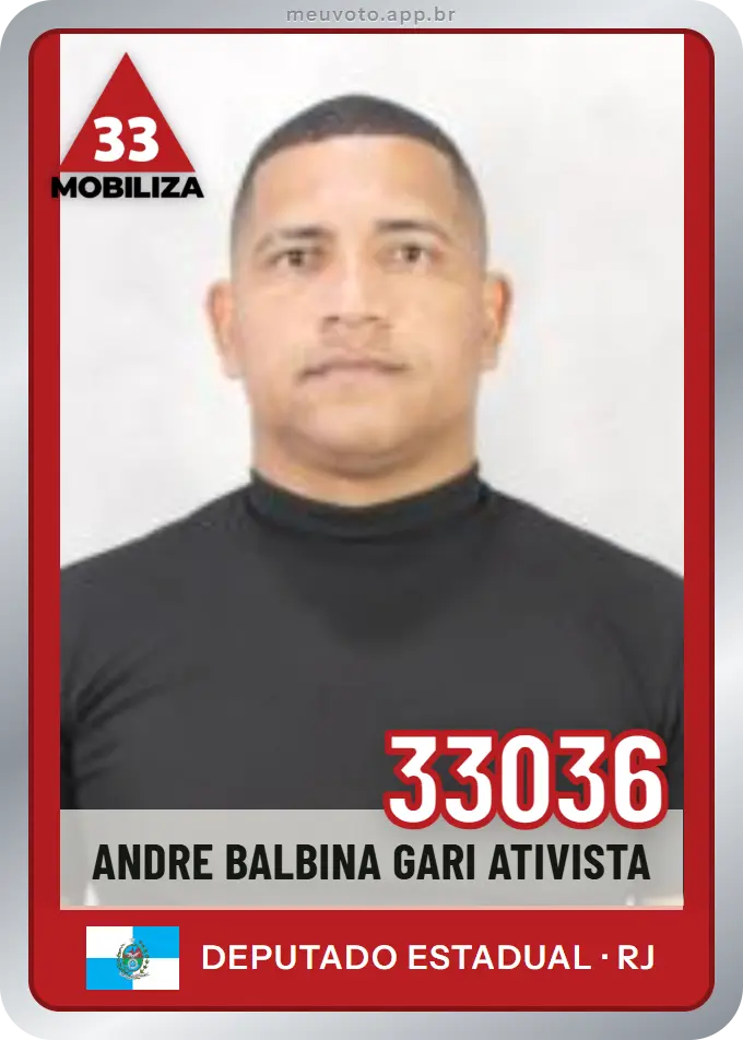 Carta de Andre Balbina Gari Ativista, número 33036, Mobiliza