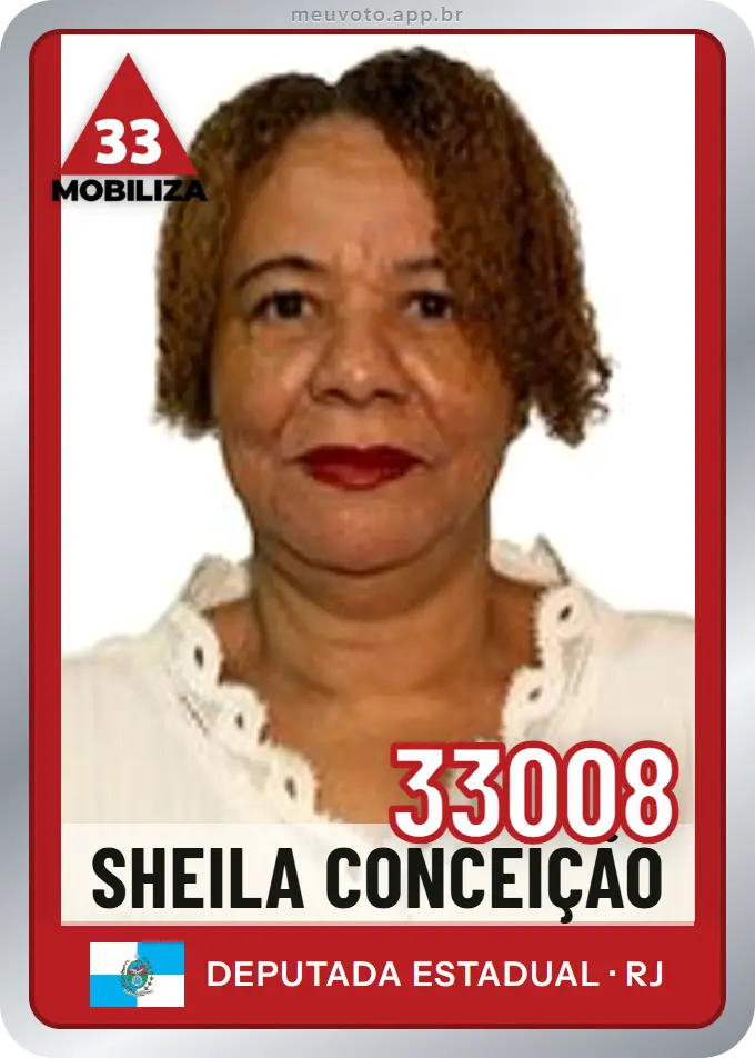 Carta de Sheila Conceição, número 33008, Mobiliza