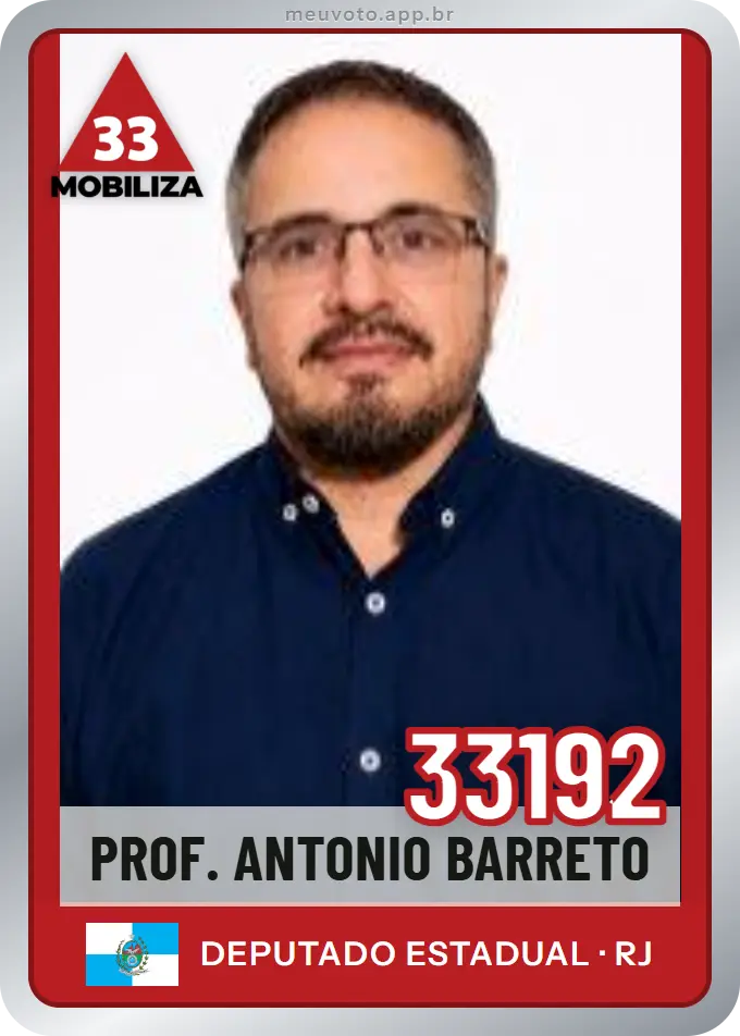Carta de Prof. Antonio Barreto, número 33192, Mobiliza