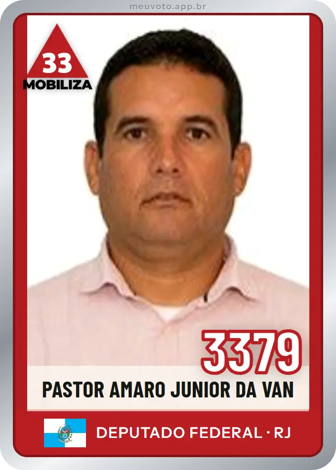 Carta de Pastor Amaro Junior da Van, número 3379, Mobiliza