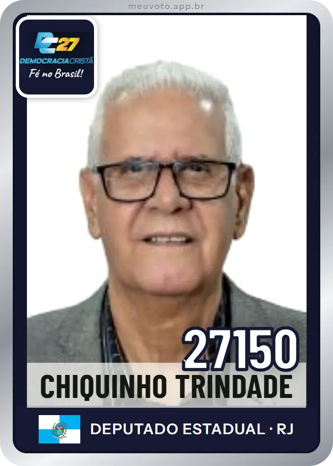 Carta de Chiquinho Trindade, número 27150, DC