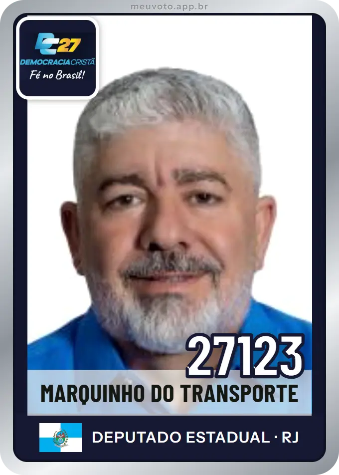 Carta de Marquinho do Transporte, número 27123, DC