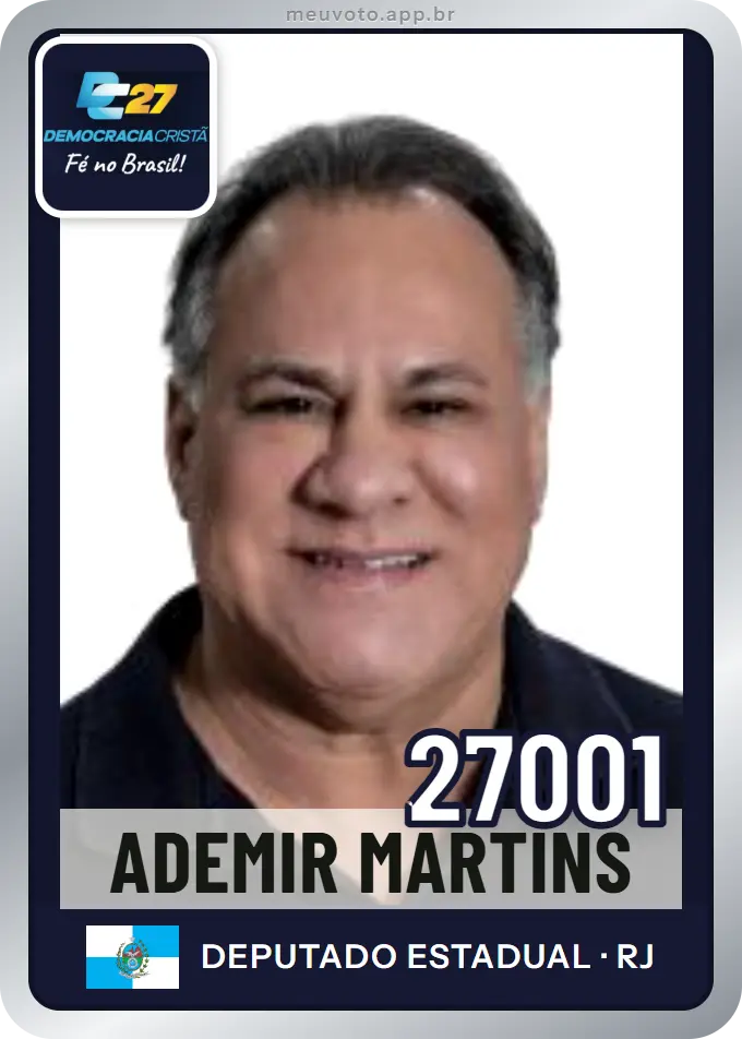 Carta de Ademir Martins, número 27001, DC