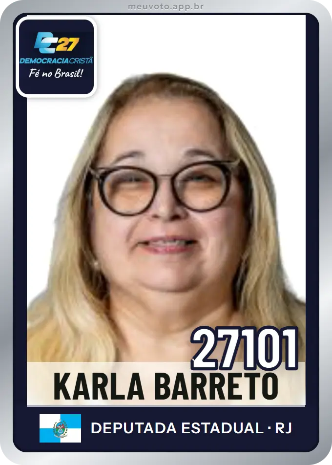 Carta de Karla Barreto, número 27101, DC