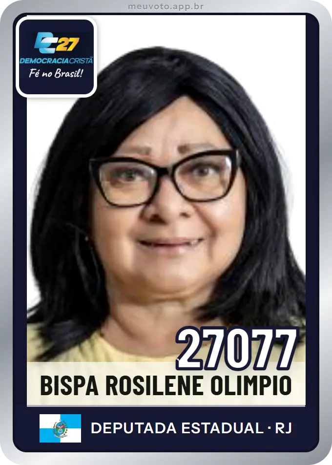Carta de Bispa Rosilene Olimpio, número 27077, DC