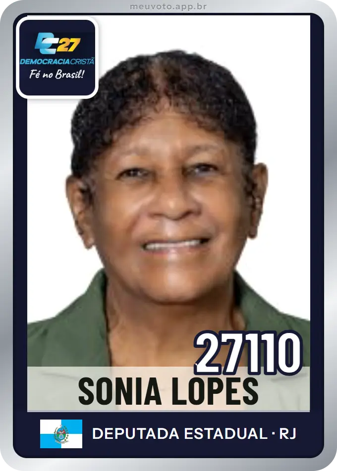 Carta de Sonia Lopes, número 27110, DC