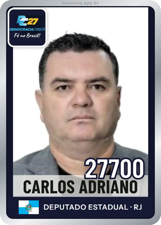 Carta de Carlos Adriano, número 27700, DC
