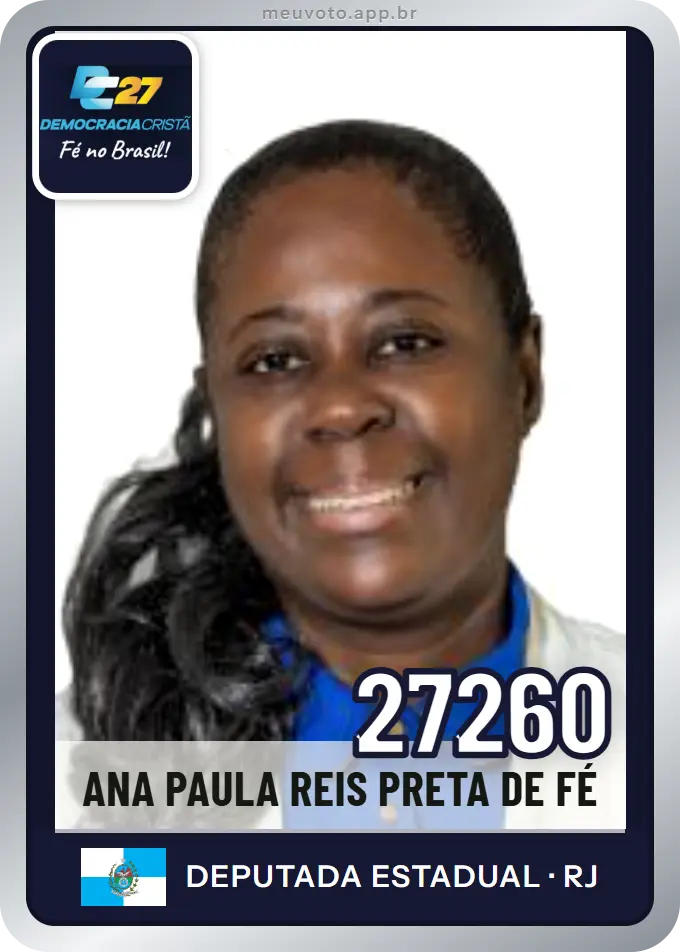 Carta de Ana Paula Reis Preta de Fé, número 27260, DC