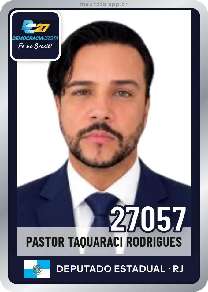 Carta de Pastor Taquaraci Rodrigues, número 27057, DC