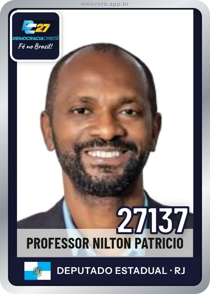 Carta de Professor Nilton Patricio, número 27137, DC
