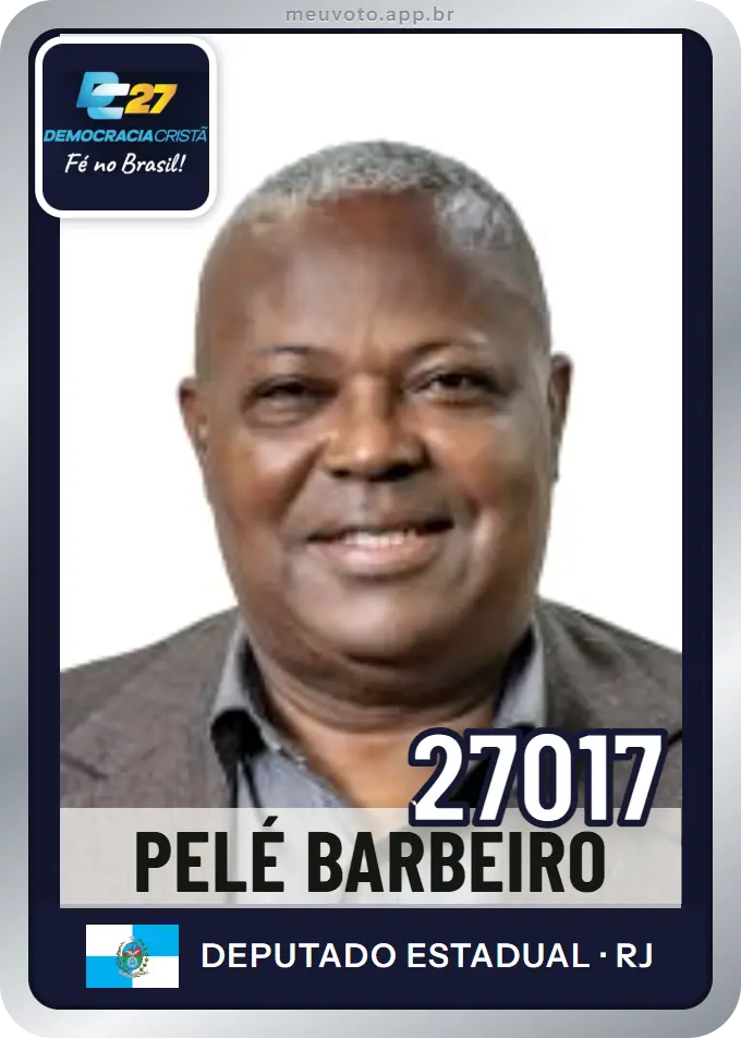 Carta de Pelé Barbeiro, número 27017, DC