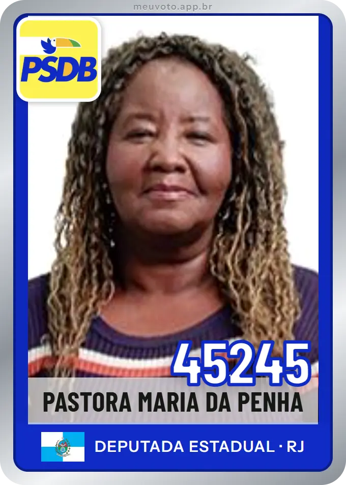 Carta de Pastora Maria da Penha, número 45245, PSDB
