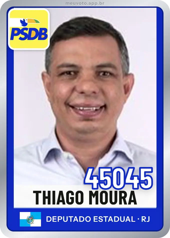 Carta de Thiago Moura, número 45045, PSDB