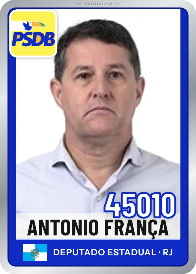 Carta de Antonio França, número 45010, PSDB