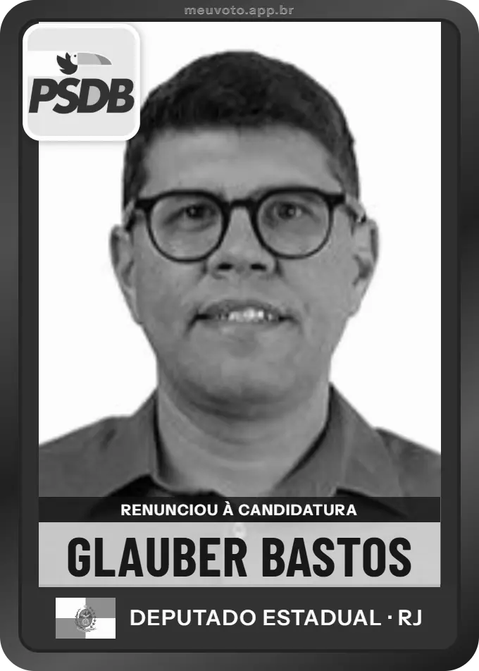 Carta de Glauber Bastos, PSDB. Renunciou à candidatura e não vai à urna.
