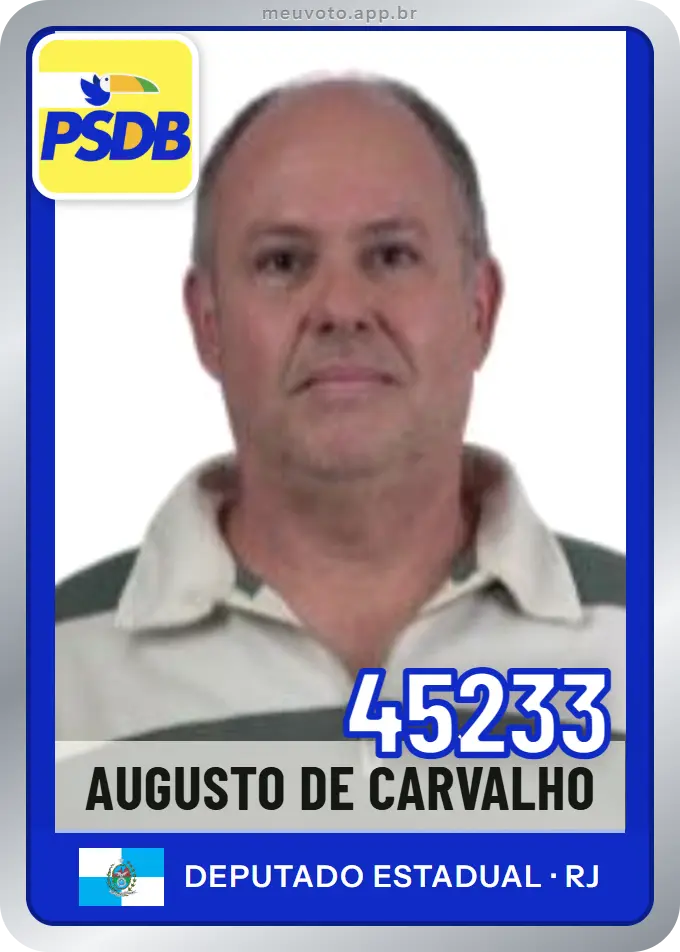 Carta de Augusto de Carvalho, número 45233, PSDB