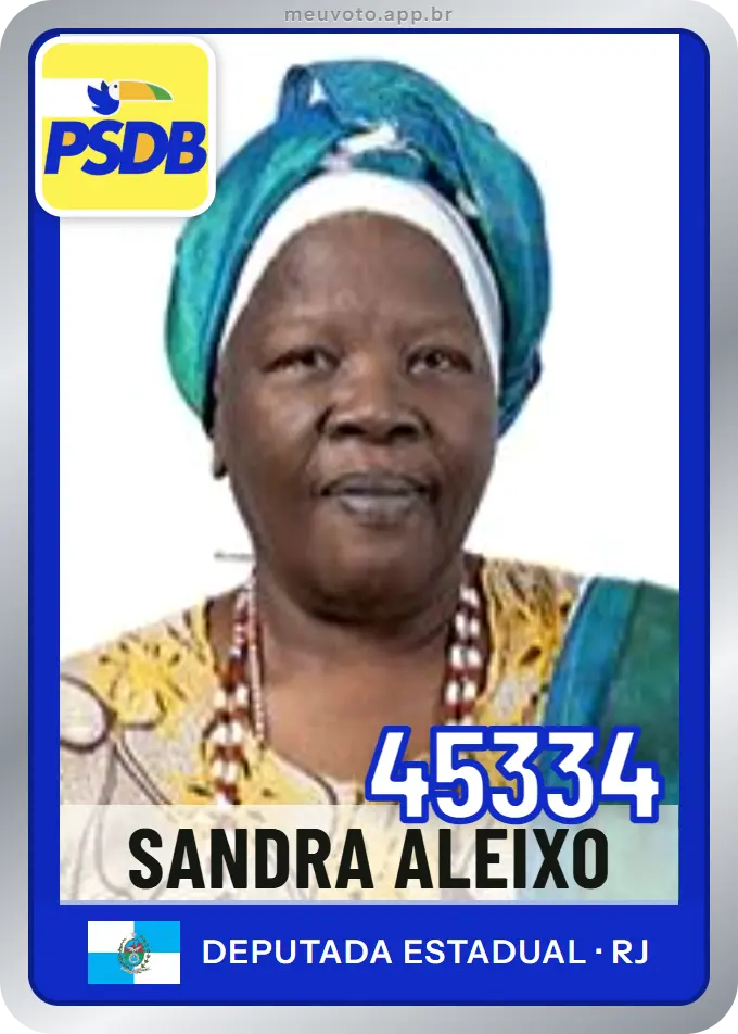 Carta de Sandra Aleixo, número 45334, PSDB