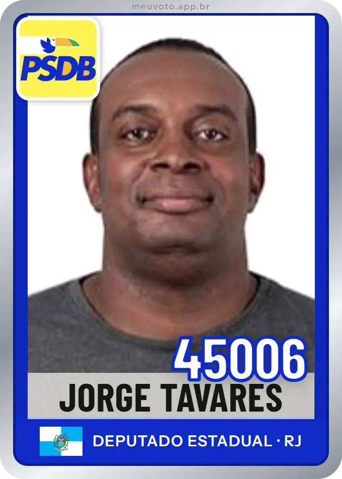 Carta de Jorge Tavares, número 45006, PSDB