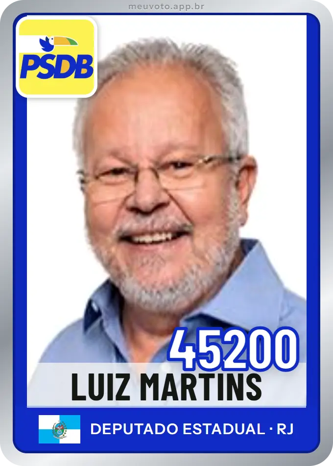 Carta de Luiz Martins, número 45200, PSDB
