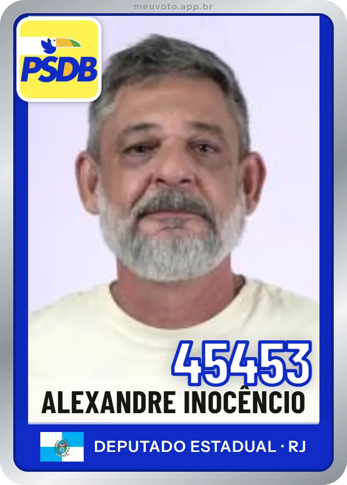 Carta de Alexandre Inocêncio, número 45453, PSDB