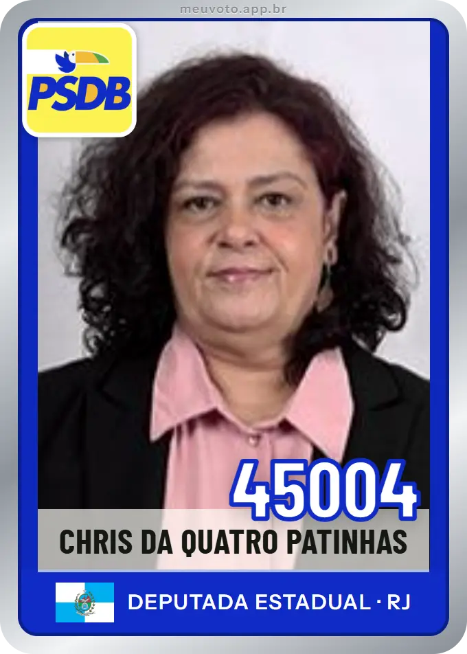 Carta de Chris da Quatro Patinhas, número 45004, PSDB
