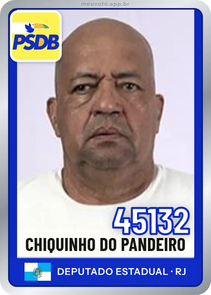 Carta de Chiquinho do Pandeiro, número 45132, PSDB