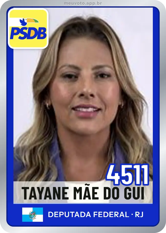 Carta de Tayane Mãe do Gui, número 4511, PSDB