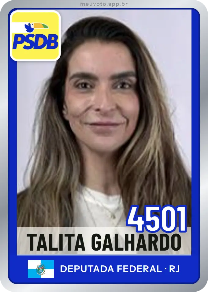 Carta de Talita Galhardo, número 4501, PSDB