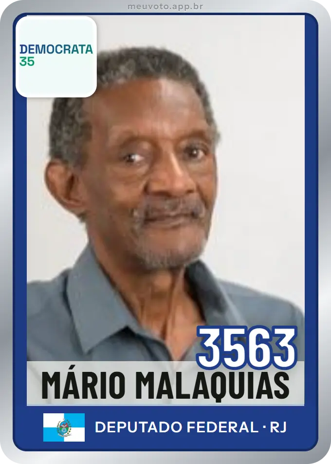Carta de Mário Malaquias, número 3563, Democrata