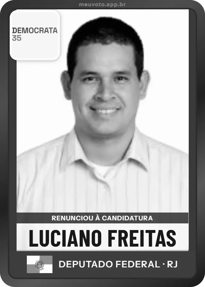 Carta de Luciano Freitas, Democrata. Renunciou à candidatura e não vai à urna.