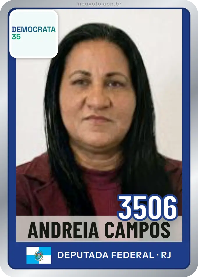 Carta de Andreia Campos, número 3506, Democrata