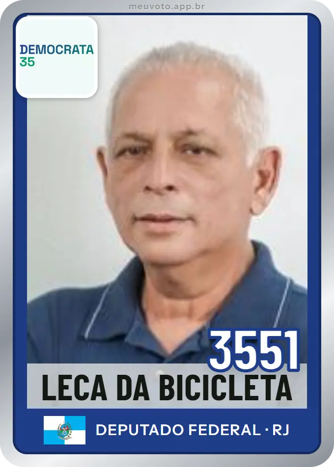 Carta de Leca da Bicicleta, número 3551, Democrata