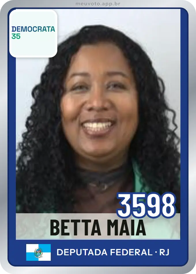 Carta de Betta Maia, número 3598, Democrata