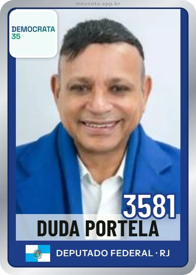Carta de Duda Portela, número 3581, Democrata