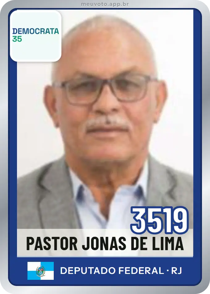 Carta de Pastor Jonas de Lima, número 3519, Democrata