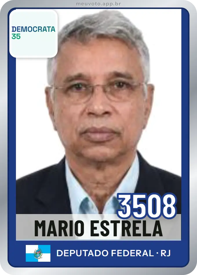 Carta de Mario Estrela, número 3508, Democrata