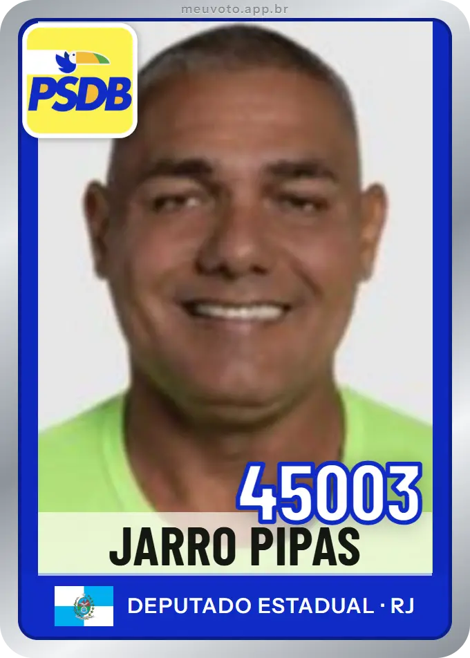 Carta de Jarro Pipas, número 45003, PSDB