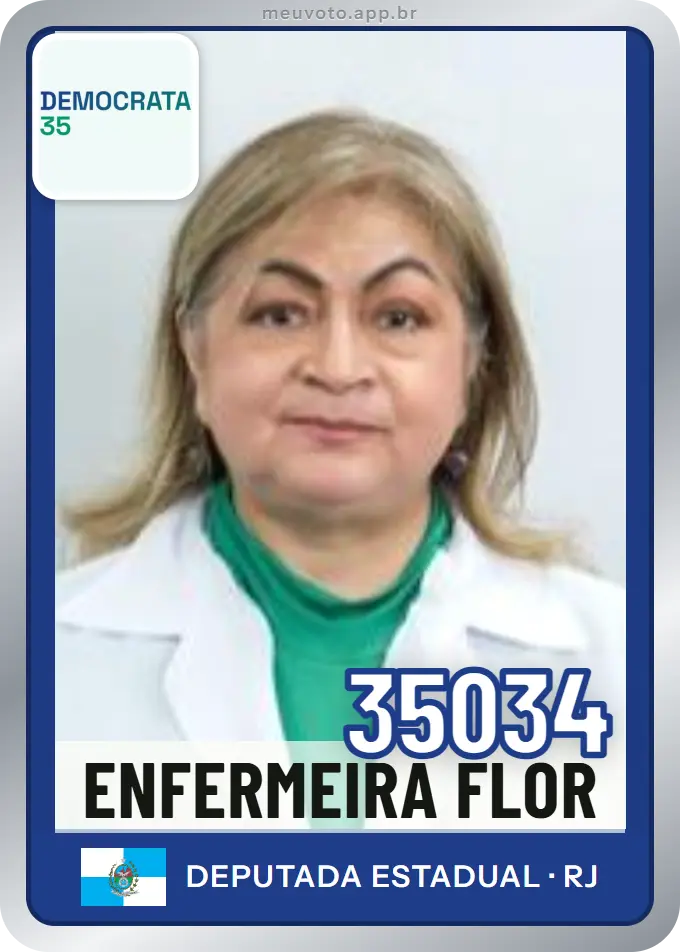 Carta de Enfermeira Flor, número 35034, Democrata