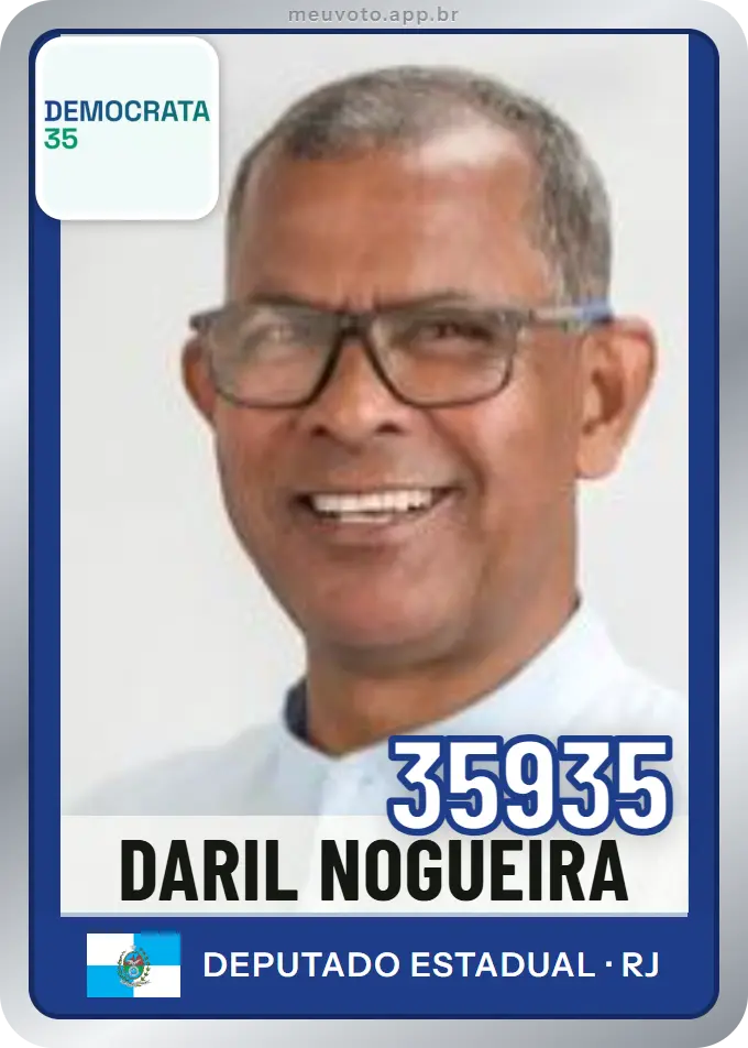 Carta de Daril Nogueira, número 35935, Democrata