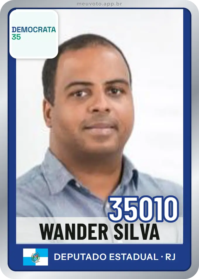 Carta de Wander Silva, número 35010, Democrata