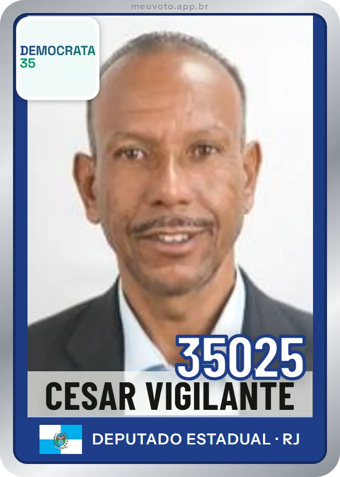 Carta de Cesar Vigilante, número 35025, Democrata