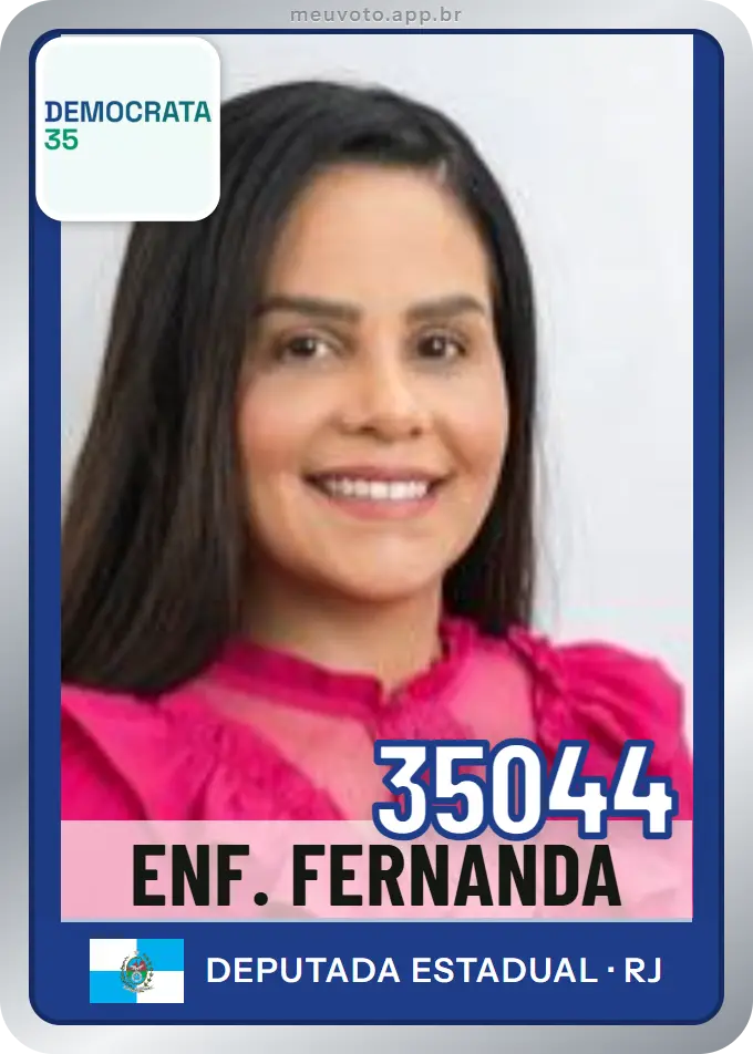 Carta de Enf. Fernanda, número 35044, Democrata