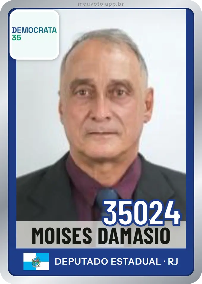 Carta de Moises Damasio, número 35024, Democrata