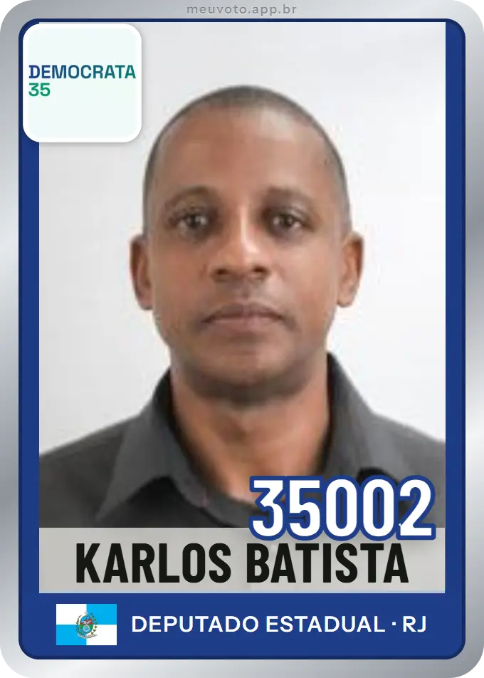Carta de Karlos Batista, número 35002, Democrata