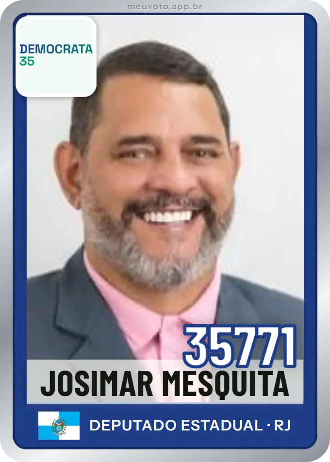 Carta de Josimar Mesquita, número 35771, Democrata