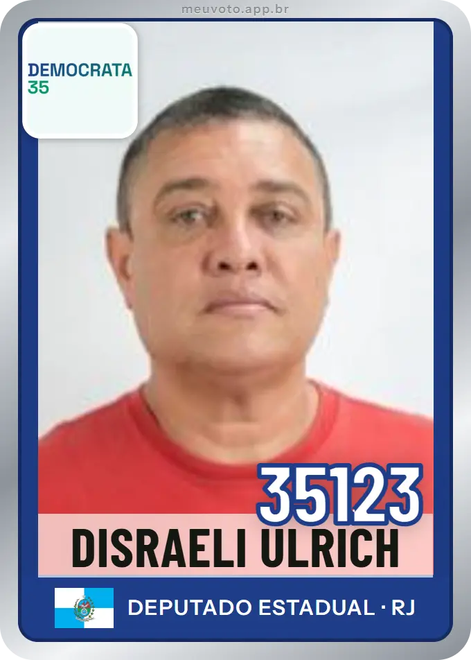 Carta de Disraeli Ulrich, número 35123, Democrata