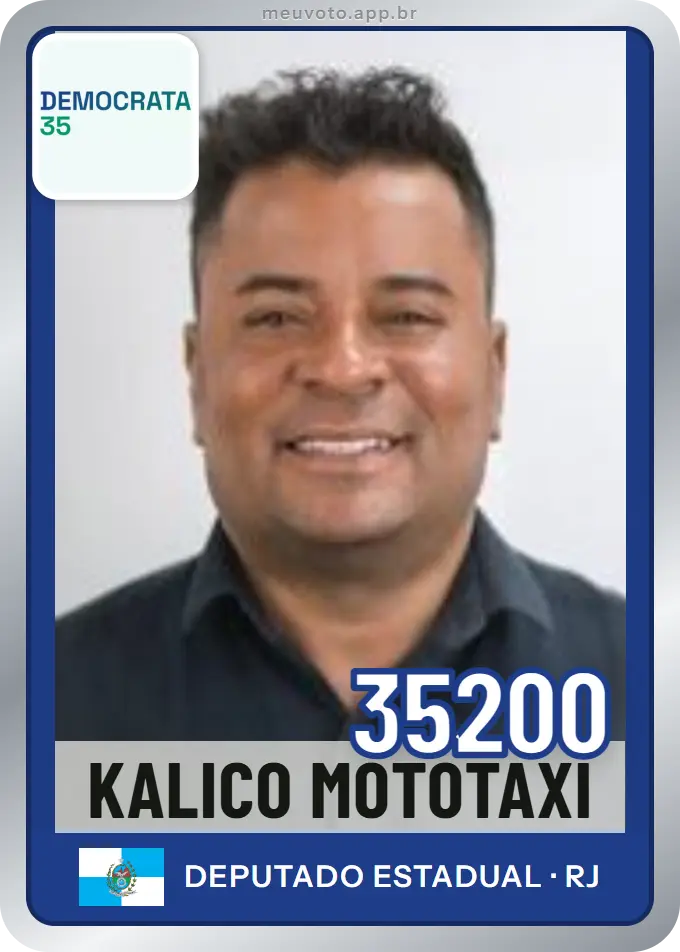 Carta de Kalico Mototaxi, número 35200, Democrata