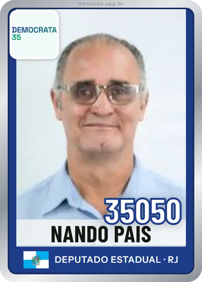 Carta de Nando Pais, número 35050, Democrata