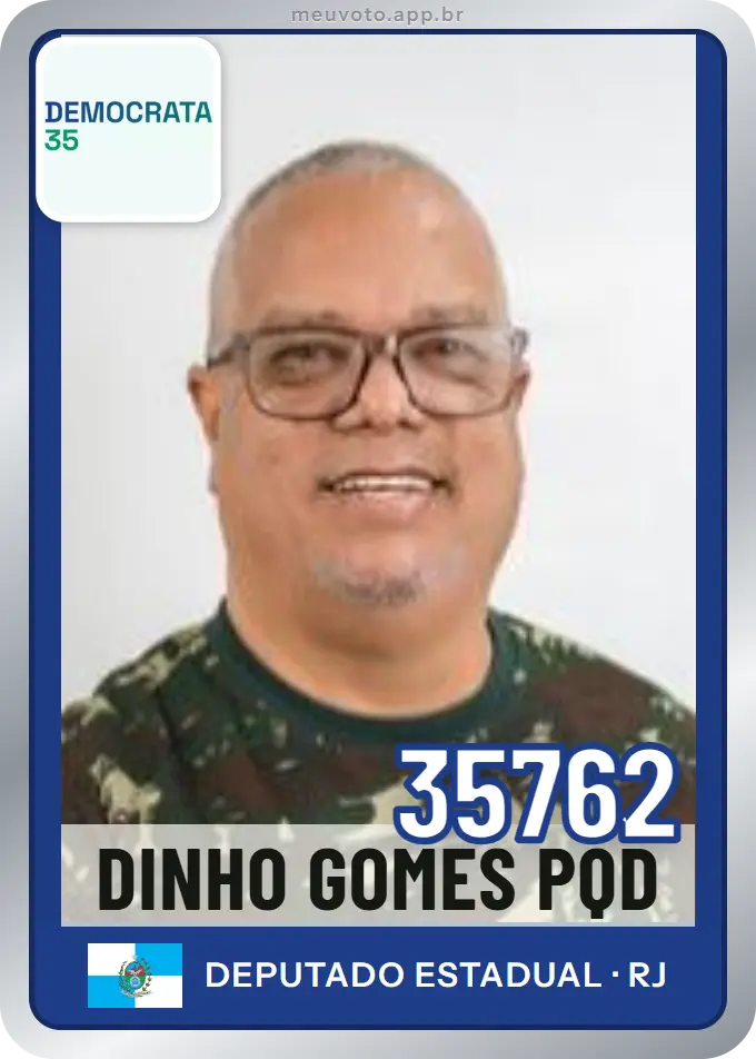 Carta de Dinho Gomes Pqd, número 35762, Democrata