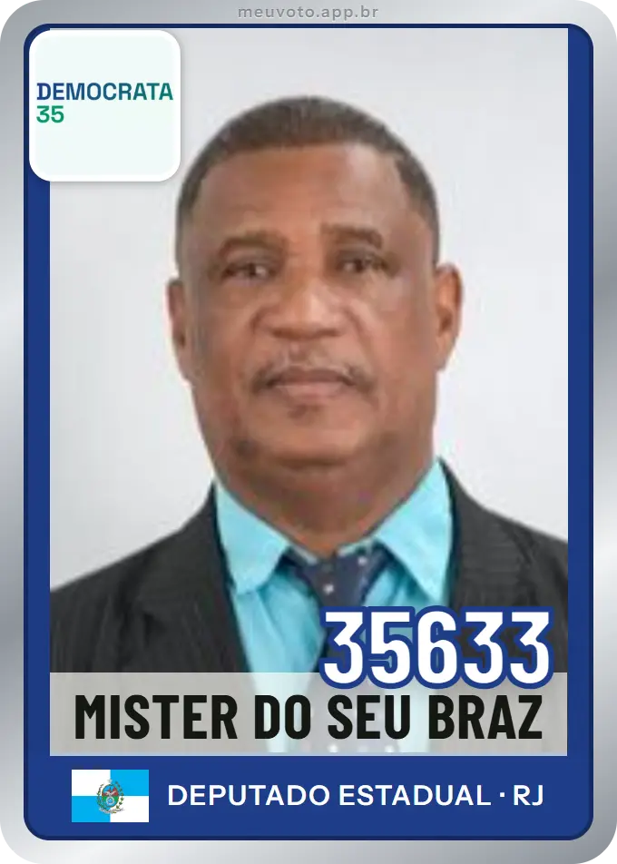 Carta de Mister do Seu Braz, número 35633, Democrata